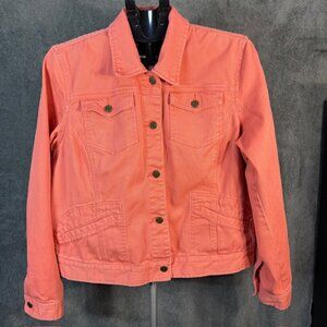 Lauren Ralph Lauren Denim Jacket Women’s XL Pink Trucker LRL Jeans Co